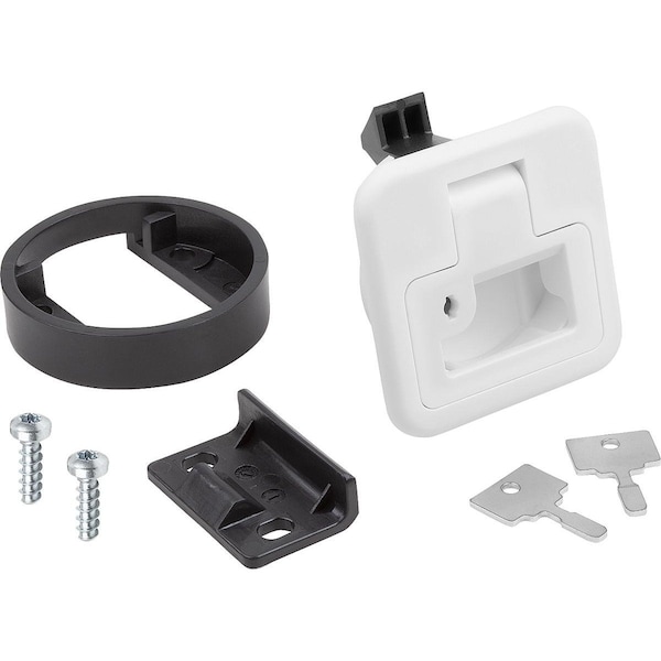 Snap Lock Fold-Down, Not Lockable, Form:B, S=2-7, H=35, 5, M05X16, Pc/Abs White